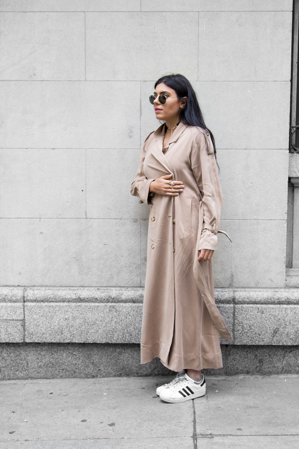 Extra Long Trench Coat outfit