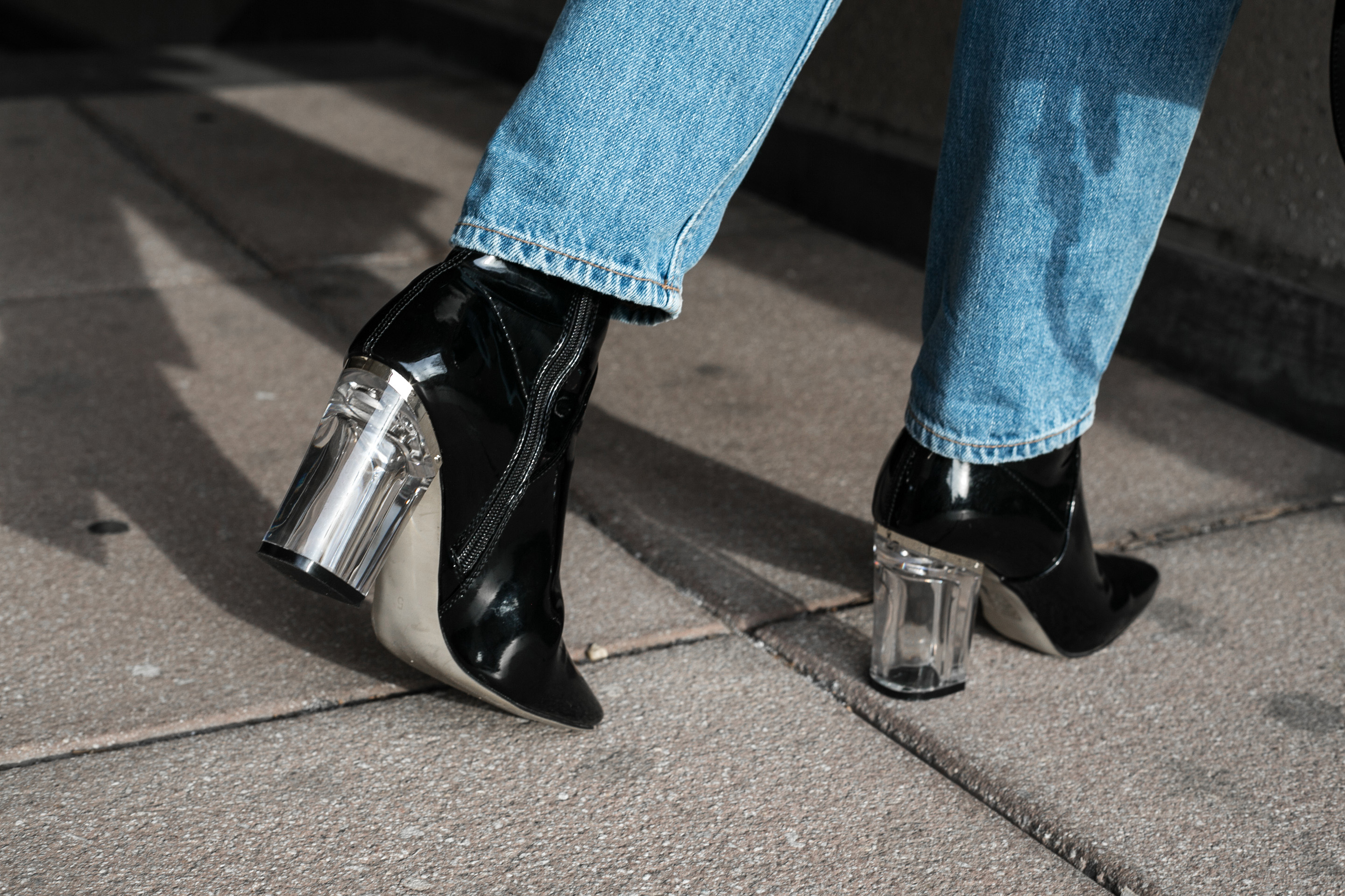 Public Desire clear heel boots